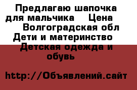 Предлагаю шапочка для мальчика  › Цена ­ 100 - Волгоградская обл. Дети и материнство » Детская одежда и обувь   